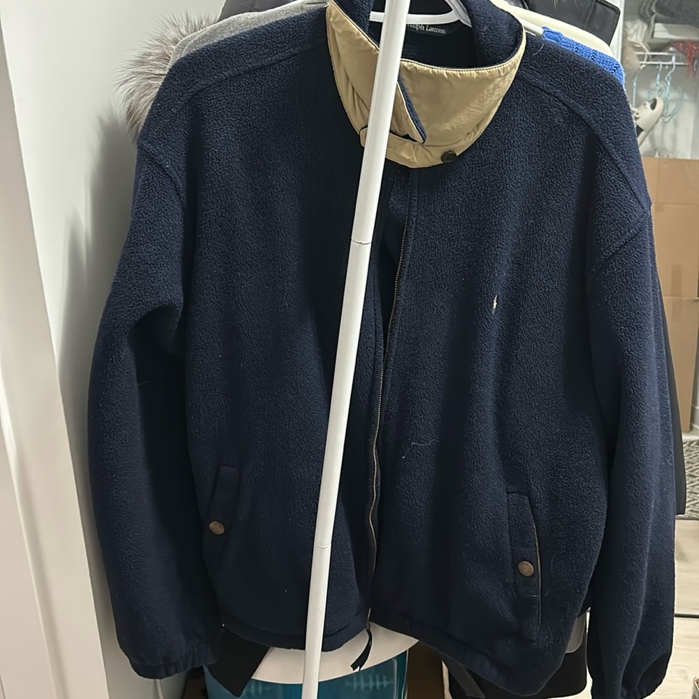 Rare VINTAGE Polo Ralph Lauren Fleece Harrington Jacket